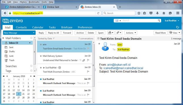 Lihat inbox email di webmail client