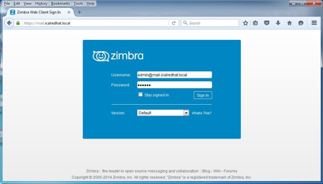 Zimbra Webmail Client