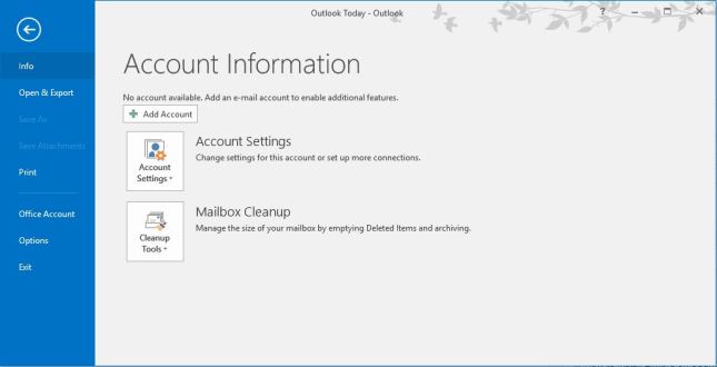 Setting Zimbra di Microsoft Outlook 2016